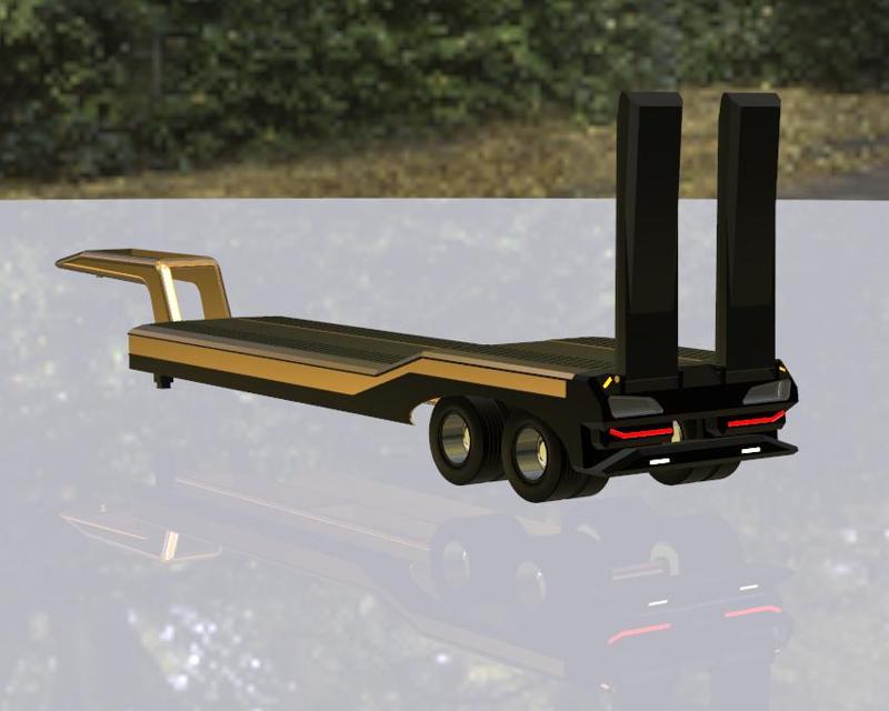 Heavy machinery semi-trailer for RC 1:14