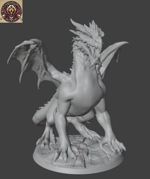 Drakarion the Abyssal Wyrm – DnD Dragon Miniature