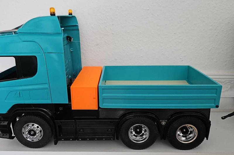 Side panel LED illuminated Scania R620 side box storage box1:14 1/14 Tamiya, Carson Lesu etc.
