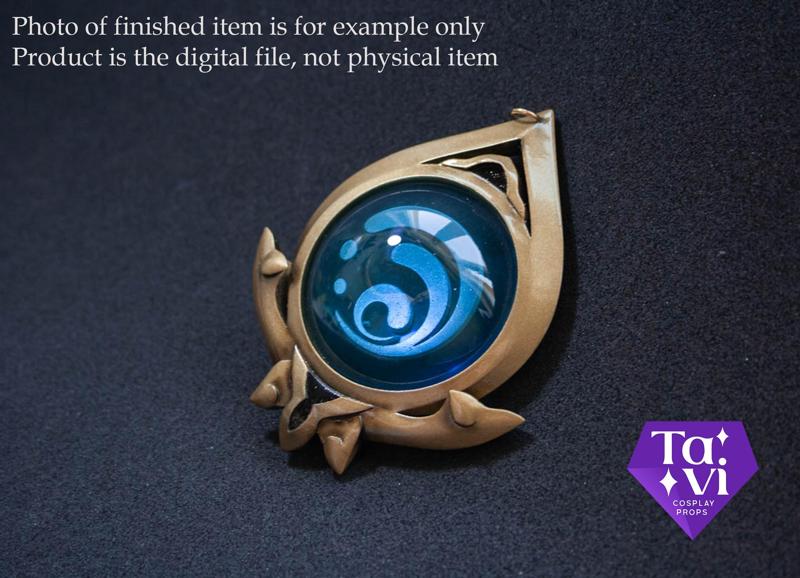 Sumeru hydro vision genshin impact 3d print cosplay stl files