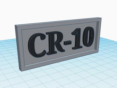CR-10 Name Plate