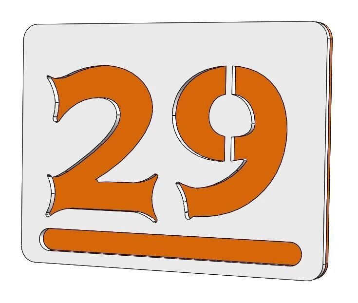 Nr. 29 - Apartment house door number / Modern 3D Apartment Numbers