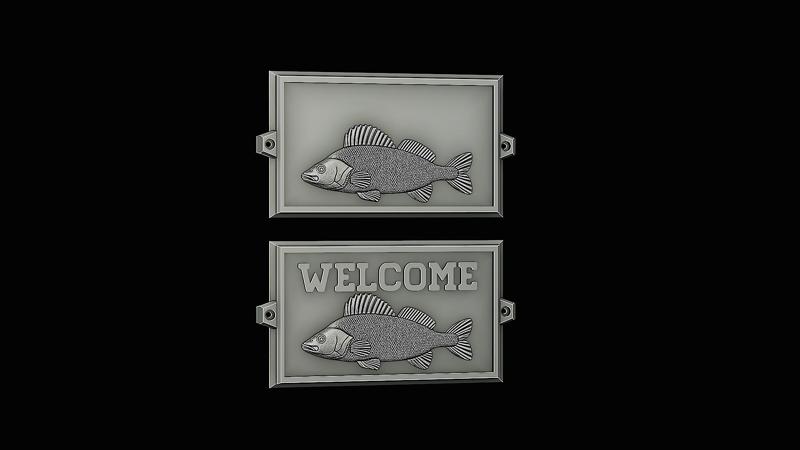 relief 1 FISH EUROPEAN PERCH / PERCA FLUVIATILIS