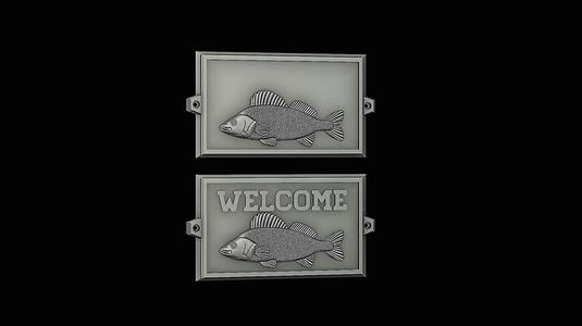relief 1 FISH EUROPEAN PERCH / PERCA FLUVIATILIS