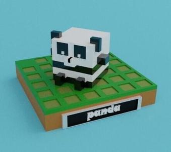 Minecraft panda model | STL file for 3D printing