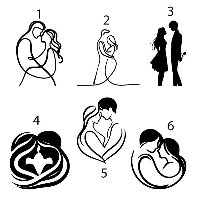 Romantic Couple Silhouette Wall Decorations - 3D File Collection