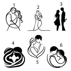 Romantic Couple Silhouette Wall Decorations - 3D File Collection