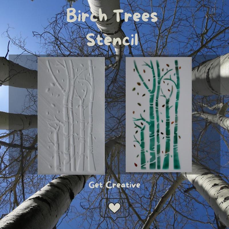 Birch Trees Stencil
