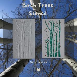 Birch Trees Stencil