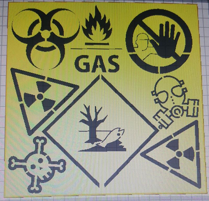 Stencil Polluted area Wc