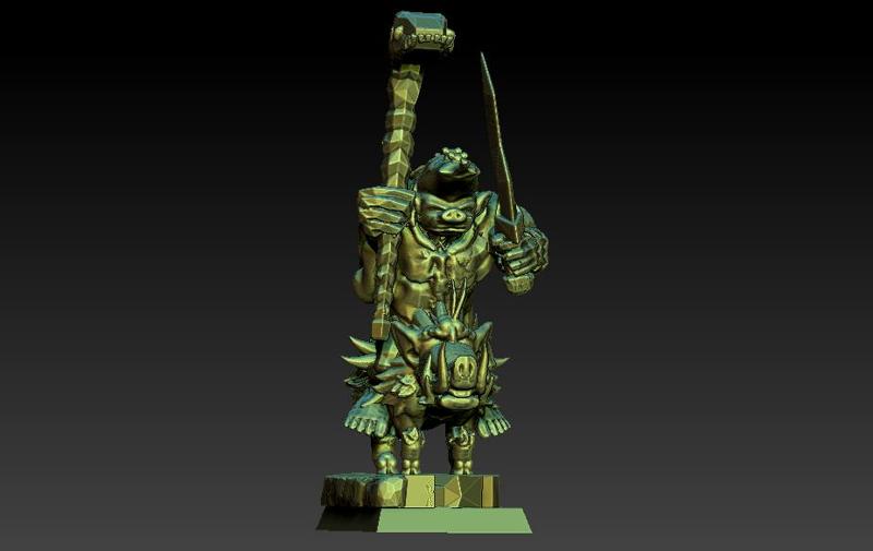 orc shaman on a boar