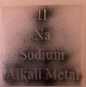 Tile Stencil - Periodic table - Element - 11 Na Sodium