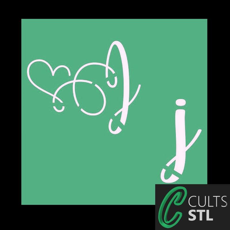 Stencil Letra J - 10x10cm