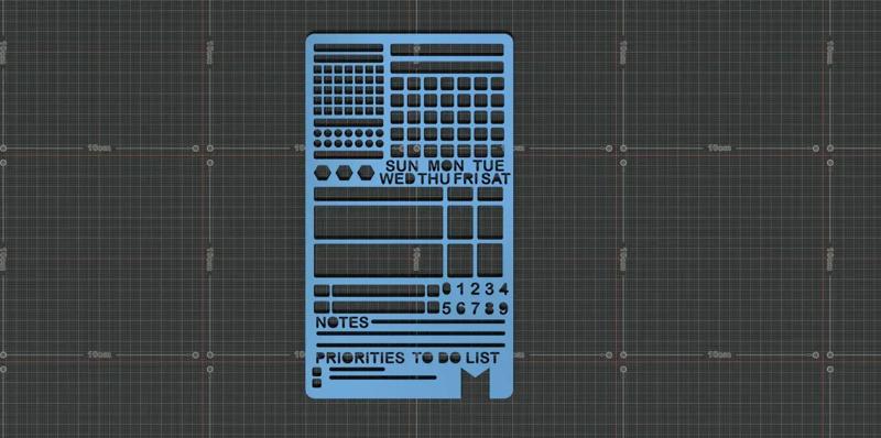 Bullet Journal Stencil Template