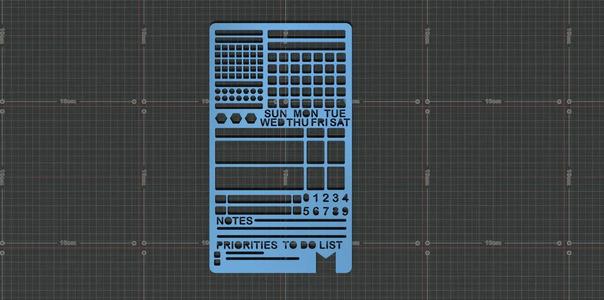 Bullet Journal Stencil Template