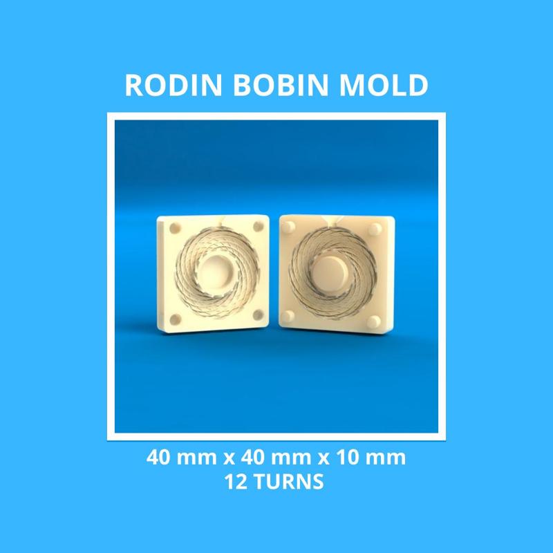 RODIN BOBIN MOLD FOR JEWELS SILICON MOLD - 40 x 40 x 10 mm 12 TURNS