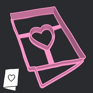 Valentine's day cookie cutters - heart postcard (style 1)