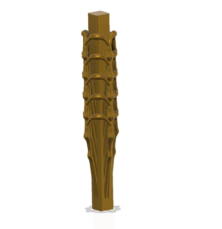 custom-made baluster column pillar stairs handle "santa muerte style" column-ballustrade-17 3d-print cnc