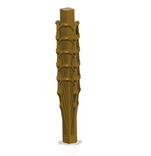 custom-made baluster column pillar stairs handle "santa muerte style" column-ballustrade-17 3d-print cnc