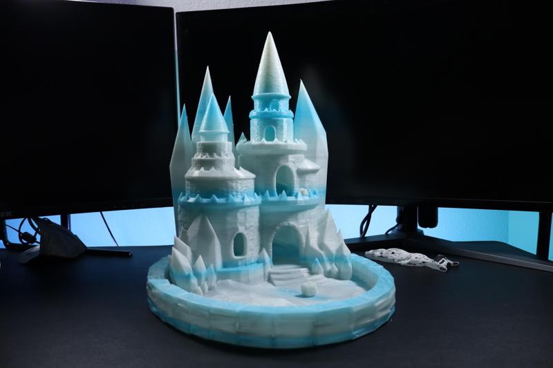 Crystal Castle Dice Tower with Spiral Staircase and Dice Catcher for D&D and Tabletop Games