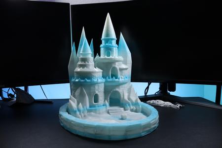 Crystal Castle Dice Tower with Spiral Staircase and Dice Catcher for D&D and Tabletop Games