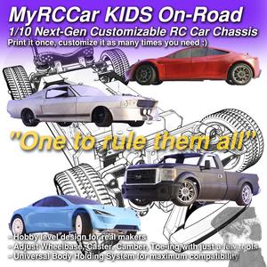 MyRCCar KIDS On-Road, 1/10 Next-Gen Customizable RC Car Chassis