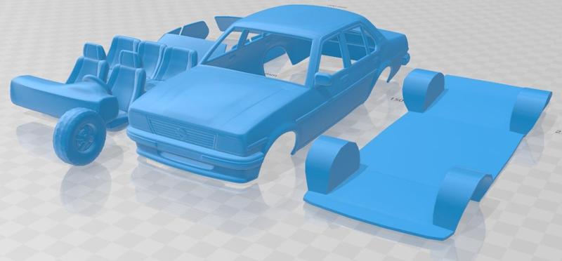 Opel Ascona saloon 1975 Printable Car