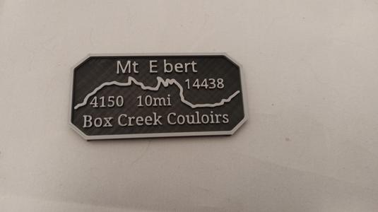 Mavericks Trail badge Mt. Elbert hiking Box Creek Couloirs