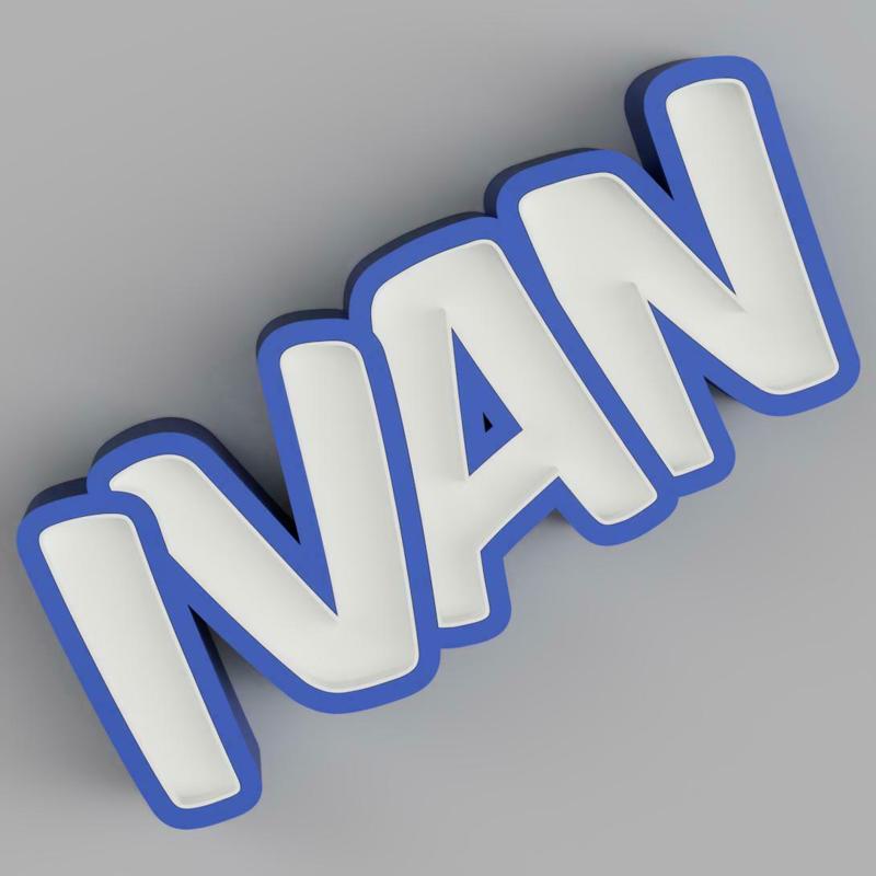 NAMELED IVAN - LED LAMP WITH NAME