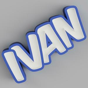 NAMELED IVAN - LED LAMP WITH NAME