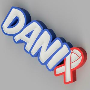 NAMELED DANI (WITH RIBBON) - LED LAMP WITH NAME