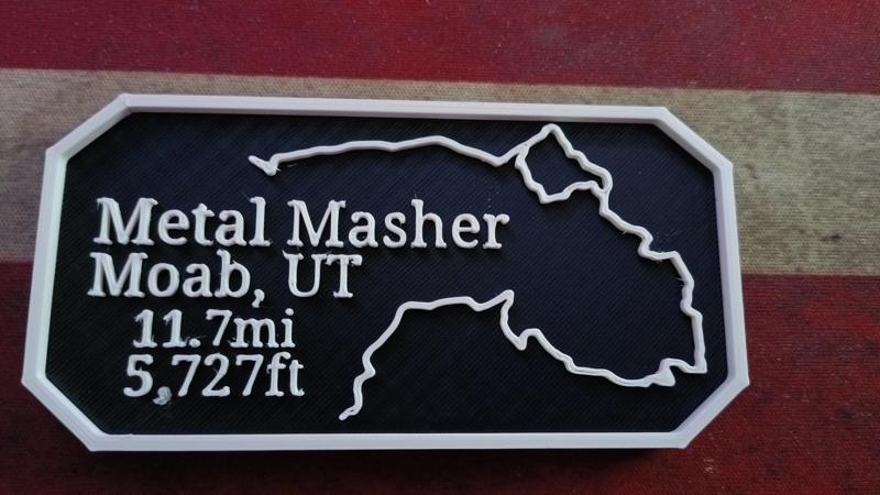 Maverick's Trail Badge Metal Masher offroad Moab Utah