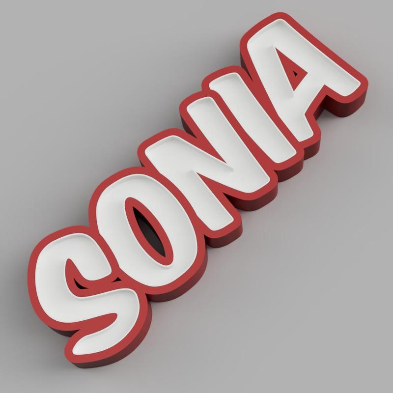 NAMELED SONIA - LED LAMP WITH NAME
