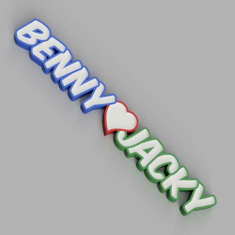 NAMELED BENNY JACKY - LED LAMP WITH NAME
