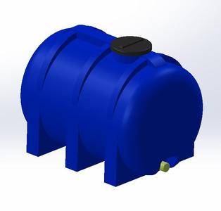 1 14 gauge horizontal 1 ton water tank model
