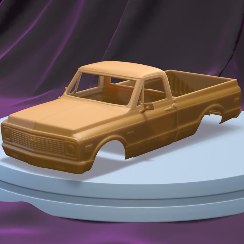 Chevrolet C10 Cheyenne Pickup 1971 (1/24) Printable Car Body