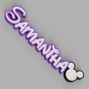 NAMELED SAMANTHA (MICKEY HEAD) - LED LAMP WITH NAME