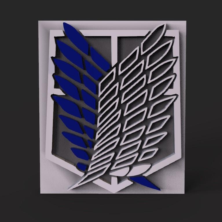 Shingeki no Kyojin Scanning Corps 3D logo Attack on titan Pack