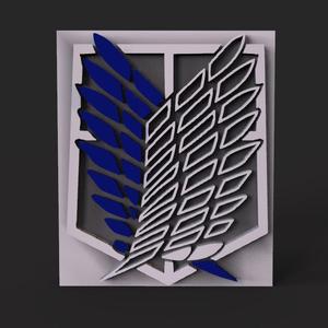Shingeki no Kyojin Scanning Corps 3D logo Attack on titan Pack