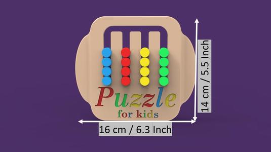 Kids Puzzle Color Matching Game 4x4 (Red, Blue, Yellow, Green) with 12 Cards to Match