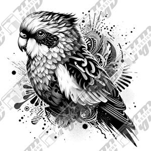 Abstract Australian Rosella Bird Vector Twin Pack