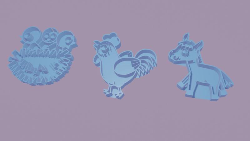 Animals 01 cookie cutters 3 pack