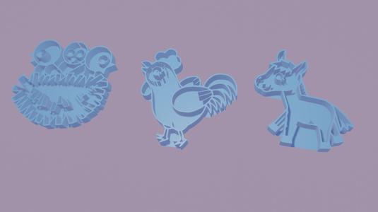 Animals 01 cookie cutters 3 pack