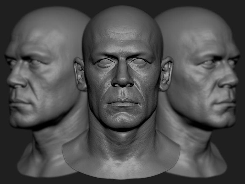 John Cena likeness sculpt 3D model