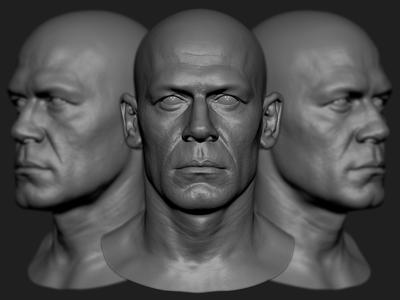 John Cena likeness sculpt 3D model