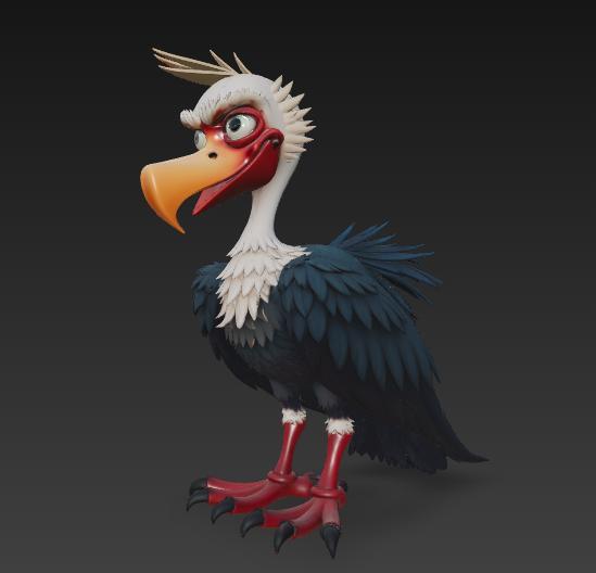 Pixar style vulture