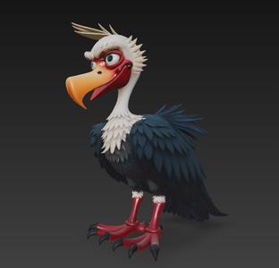 Pixar style vulture