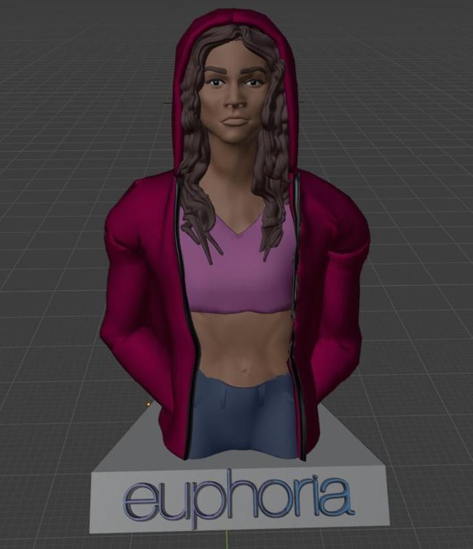 Euphoria "Rue" Zendaya 3D Sculpture Bust Figure TV Actress