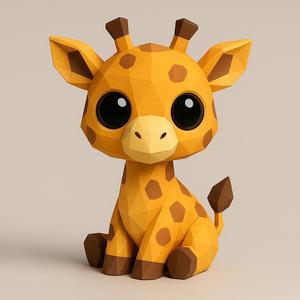 Cute polygonal giraffe