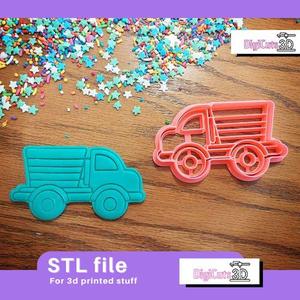 Dump Truck Cookie Cutter - STL File for 3D Printing